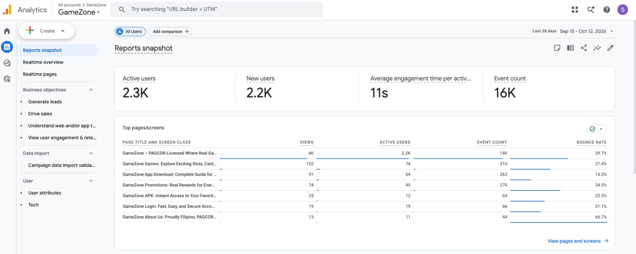 GA4 Report